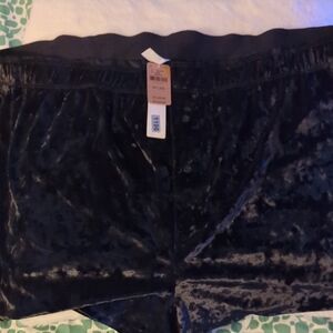 Victoria's Secret Black Velvet Pajama Shorts